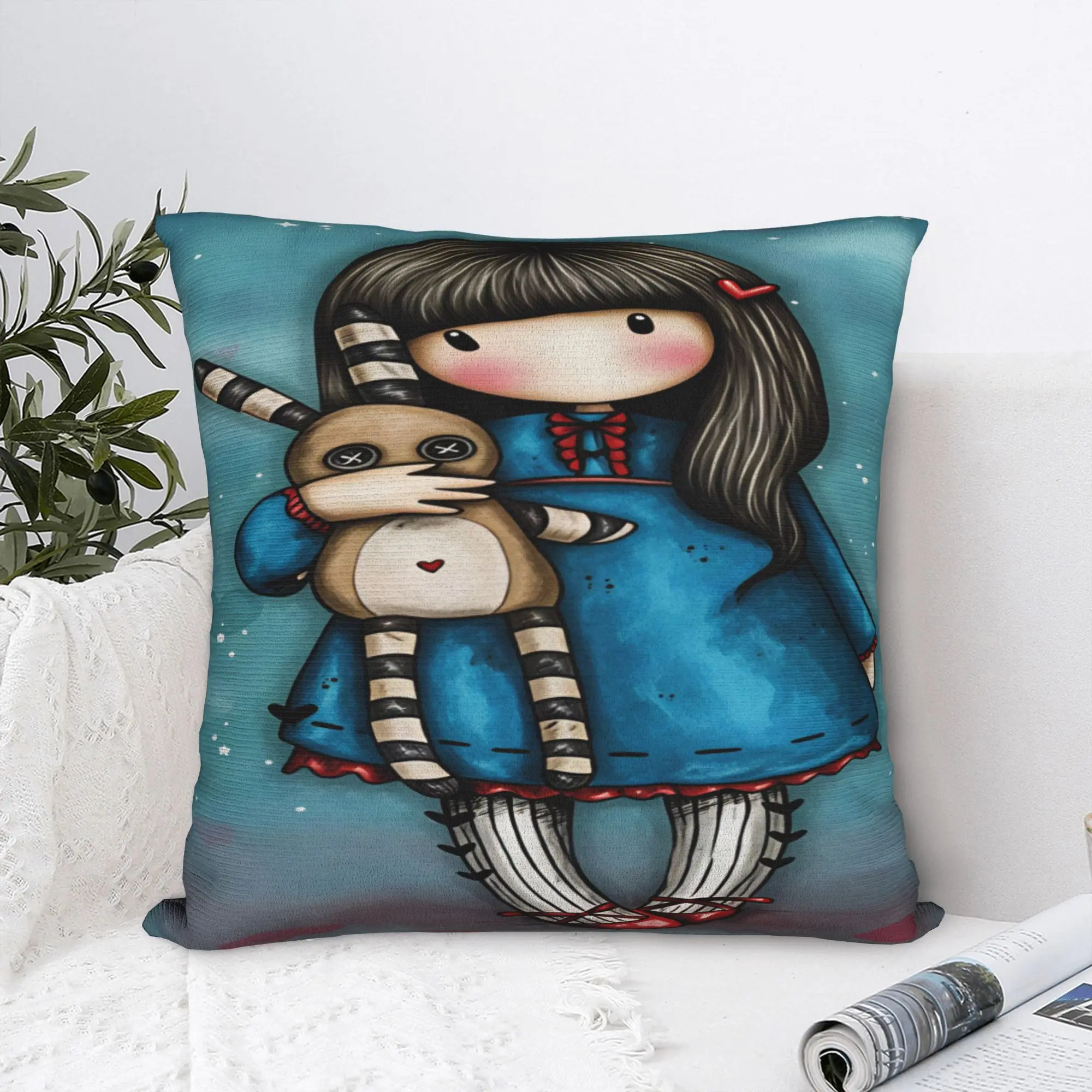 Pillow Cover Cartoon Girl Santoro Gorjuss  Cute Funny Pillow Case For Wedding Party Home Decor Pillowcases
