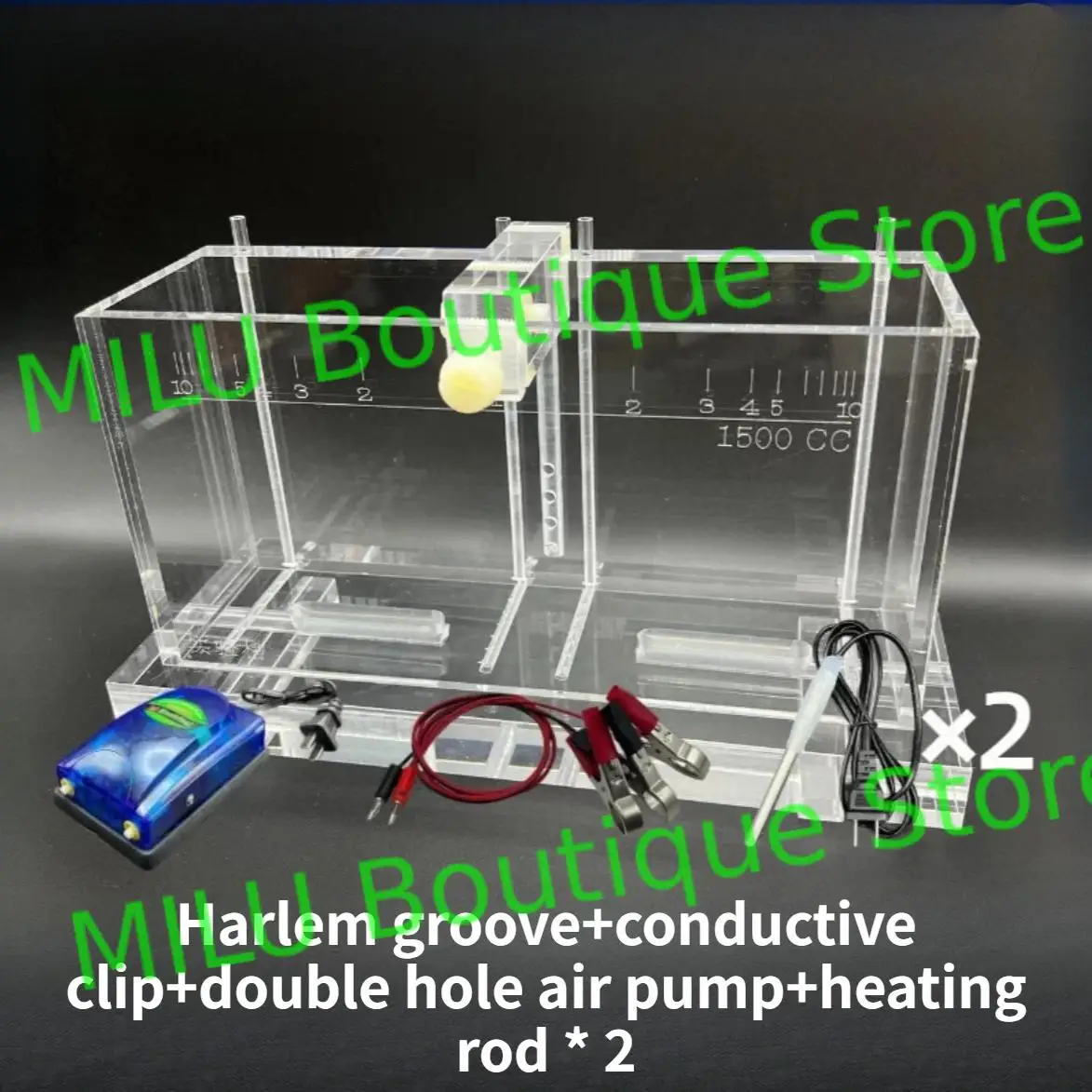 High quality brand new Harlem groove 1500ML electroplating experiment special conductive clip air pump heating rod package