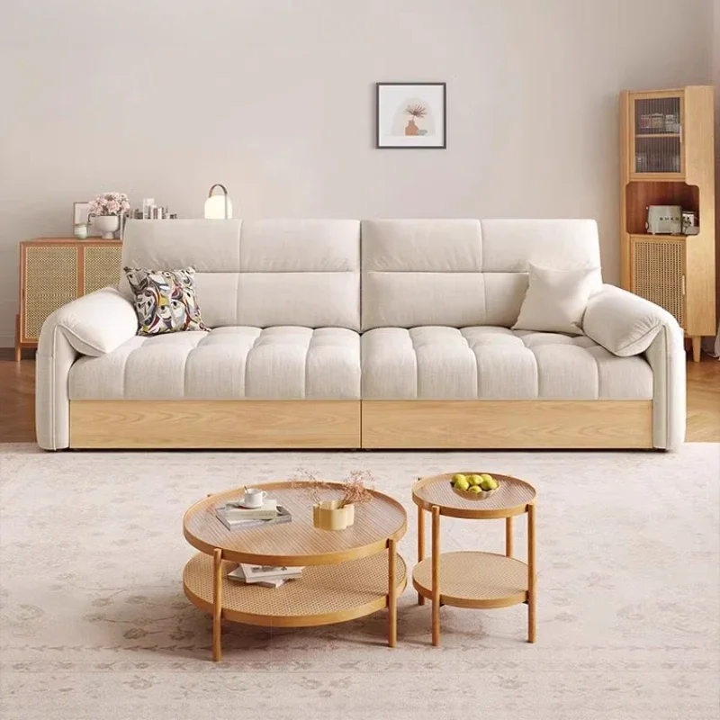 

Modern Storage Sofa Minimalist Wood European Loveseat Individual Sofas Comfortable Design European Divano Living Room Furniture