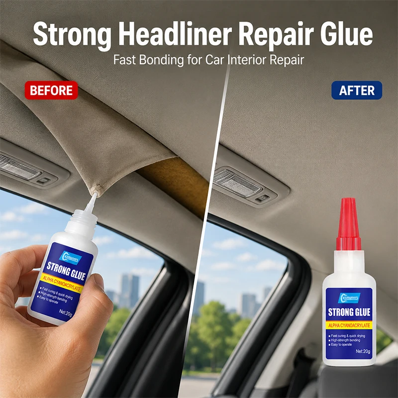 Quick-Dry Car Headliner Adhesive, Strong Glue for Interior Roof Fabric Peeling and Weatherstrip Repair, No Disassembly Needed
