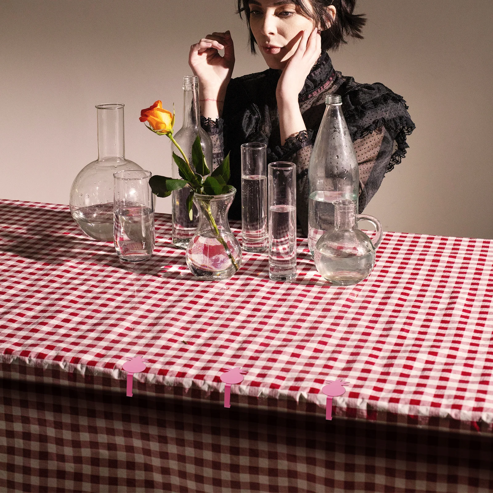 

12pcs Tablecloth Fixing Clamps Stainless Steel Anti-Rust Clips For Outdoor Balcony Picnic Camping Weddings Home Kitchen