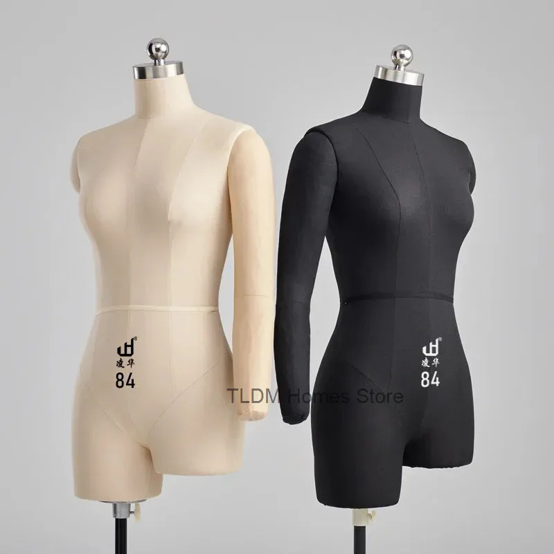 

Boutique Clothes Dummy Female Mannequin Professional Sewing Realistic Model Tailor's Mannequins Half Body Dress Form Metal Rack