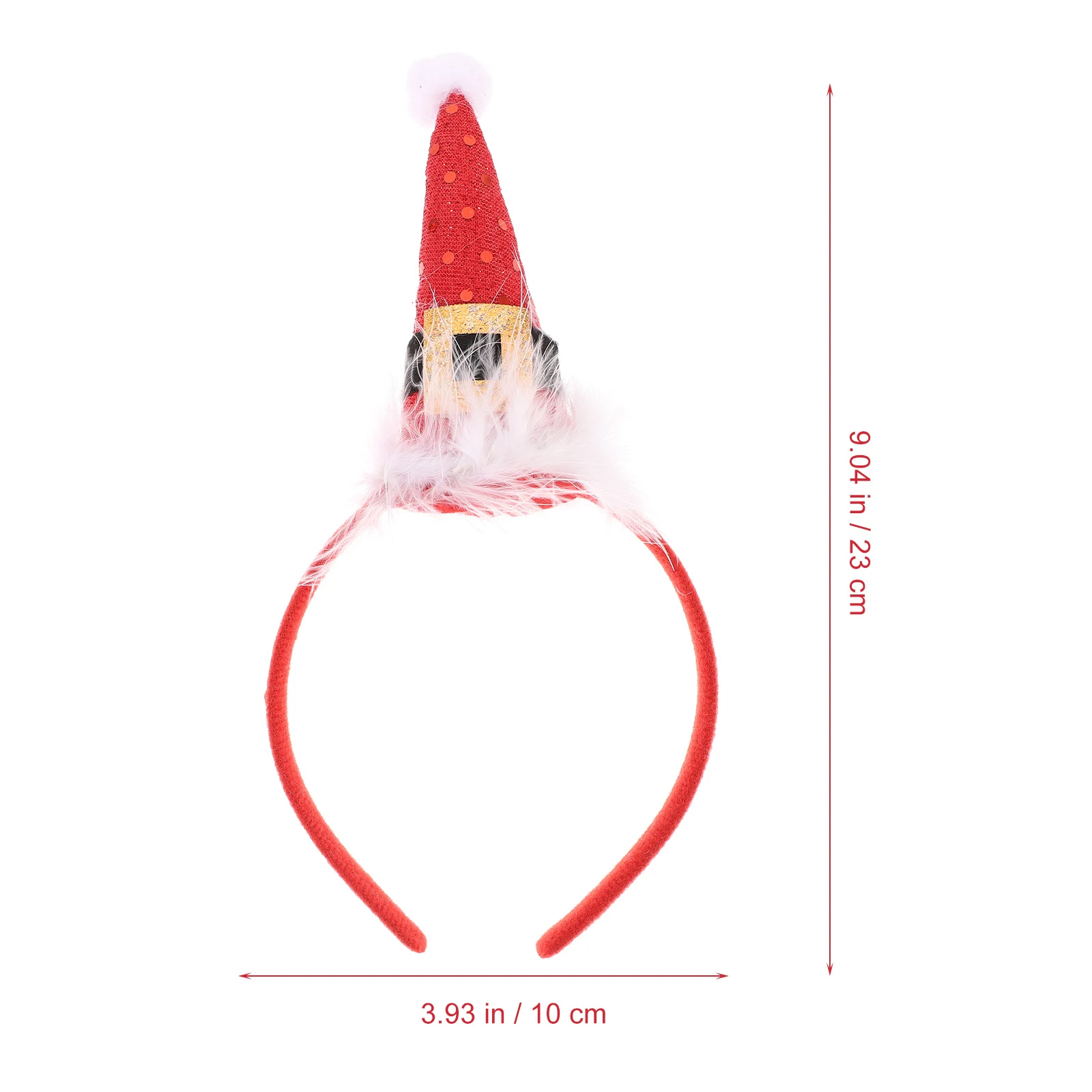 

5Pcs Christmas Santa Hat Hair Hoops Fabric Christmas Headb Pupils Mini Xmas Hair B Decorations Holiday Gifts