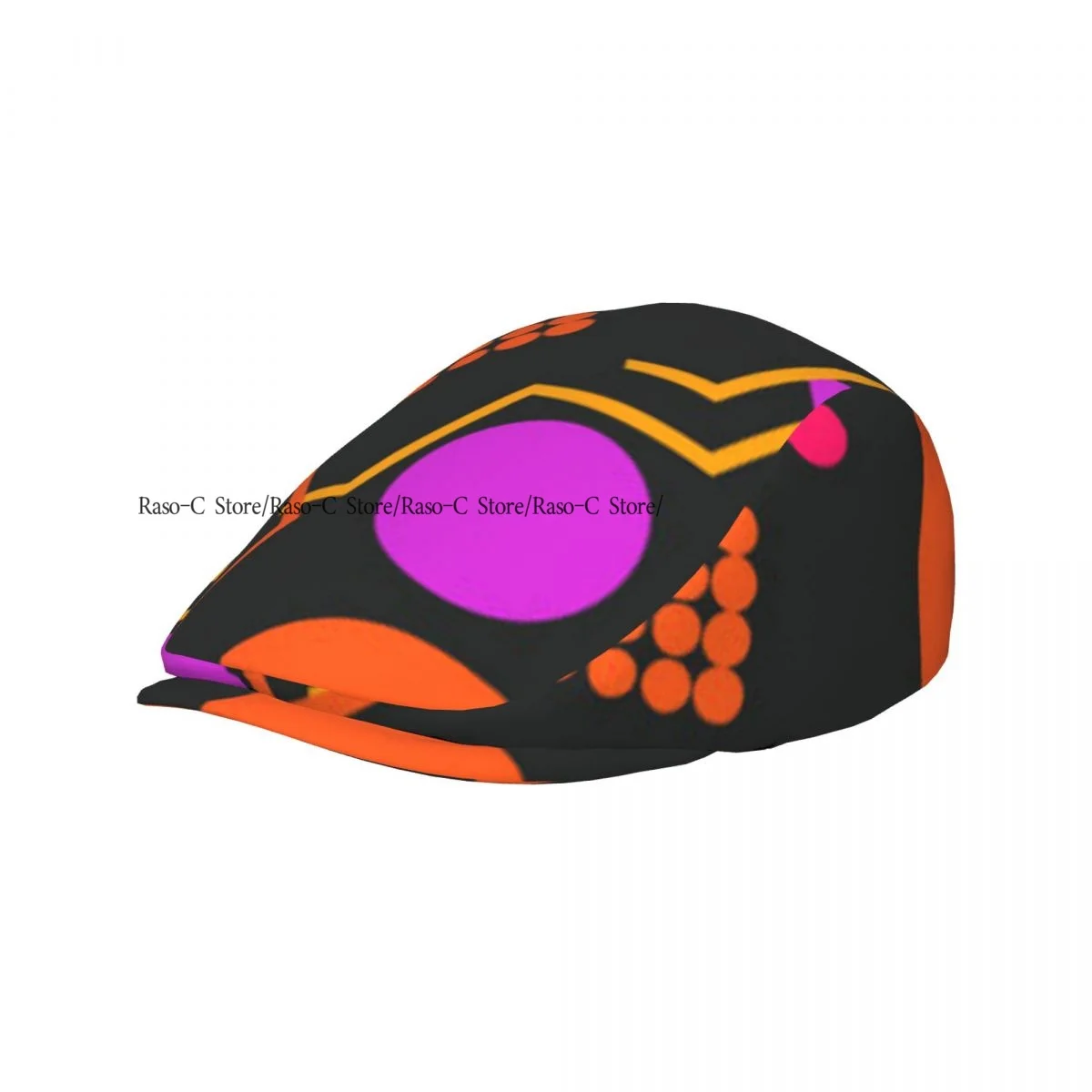Flat Cap Men Women Newsboy Cap Geometric 80s Retro Background Driving Bunnet Ivy Hat Bakerboy Hat Spring Summer Boina