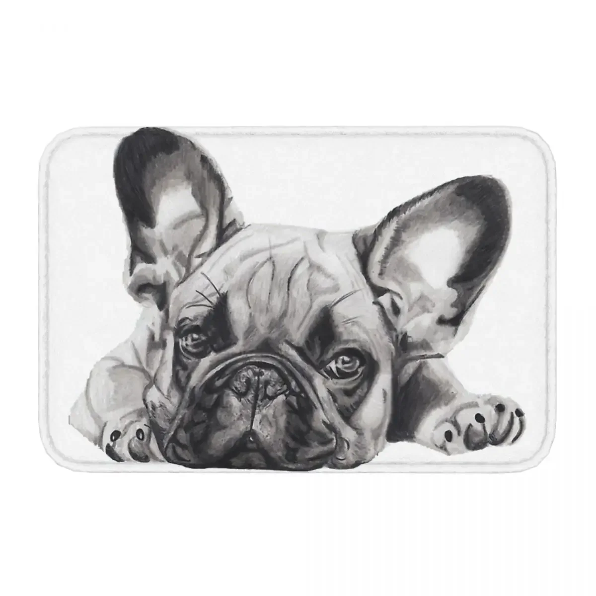 French Bulldog Frenchie Dog Non-slip Doormat Bath Mat Chop Balcony Carpet Welcome Rug Bedroom Decor