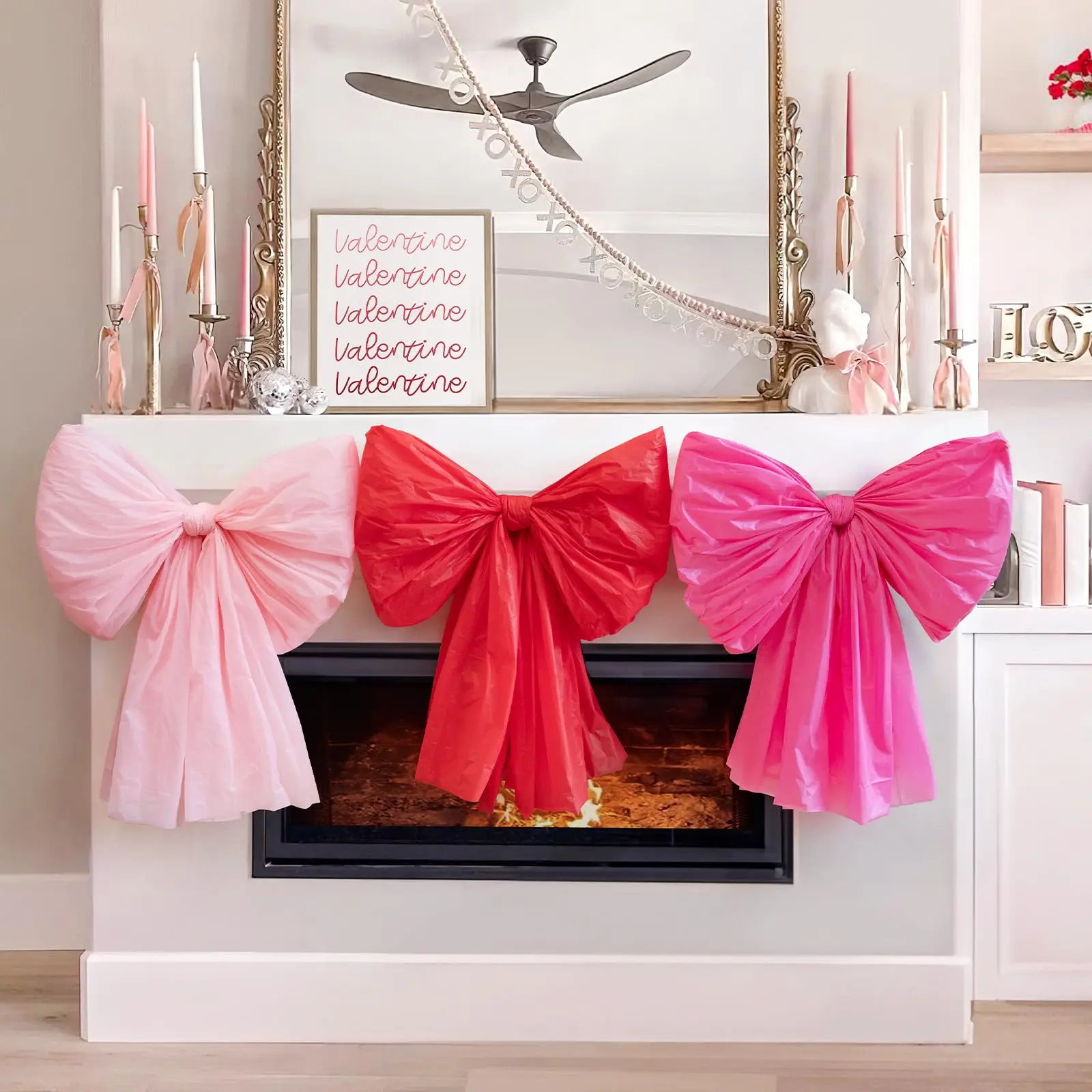 1/3/5pcs DIY Giant Bows Valentine's Day Decorations Romantic Proposal Wedding Birthday Party Backdrop Wall Door Cute Home Decor