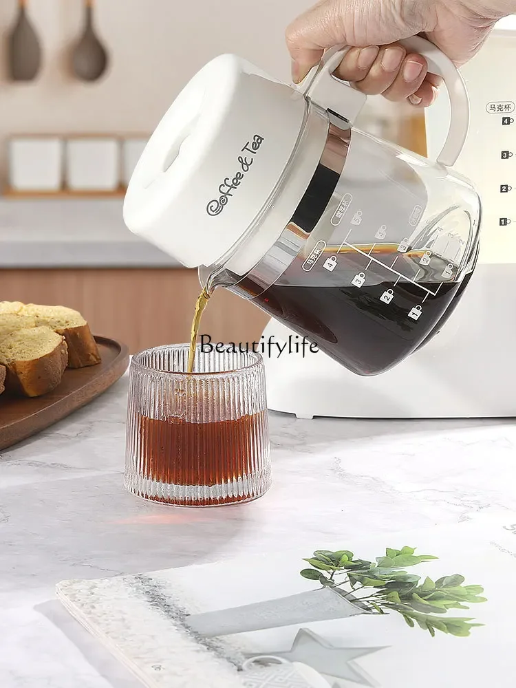 Household drip small automatic office all-in-one machine to make tea and grind American brewed coffee pot