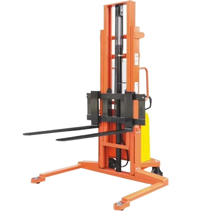 Cheap Economic 1600-3500mm Lifting Height Semi Electric Stacker with Straddle Leg