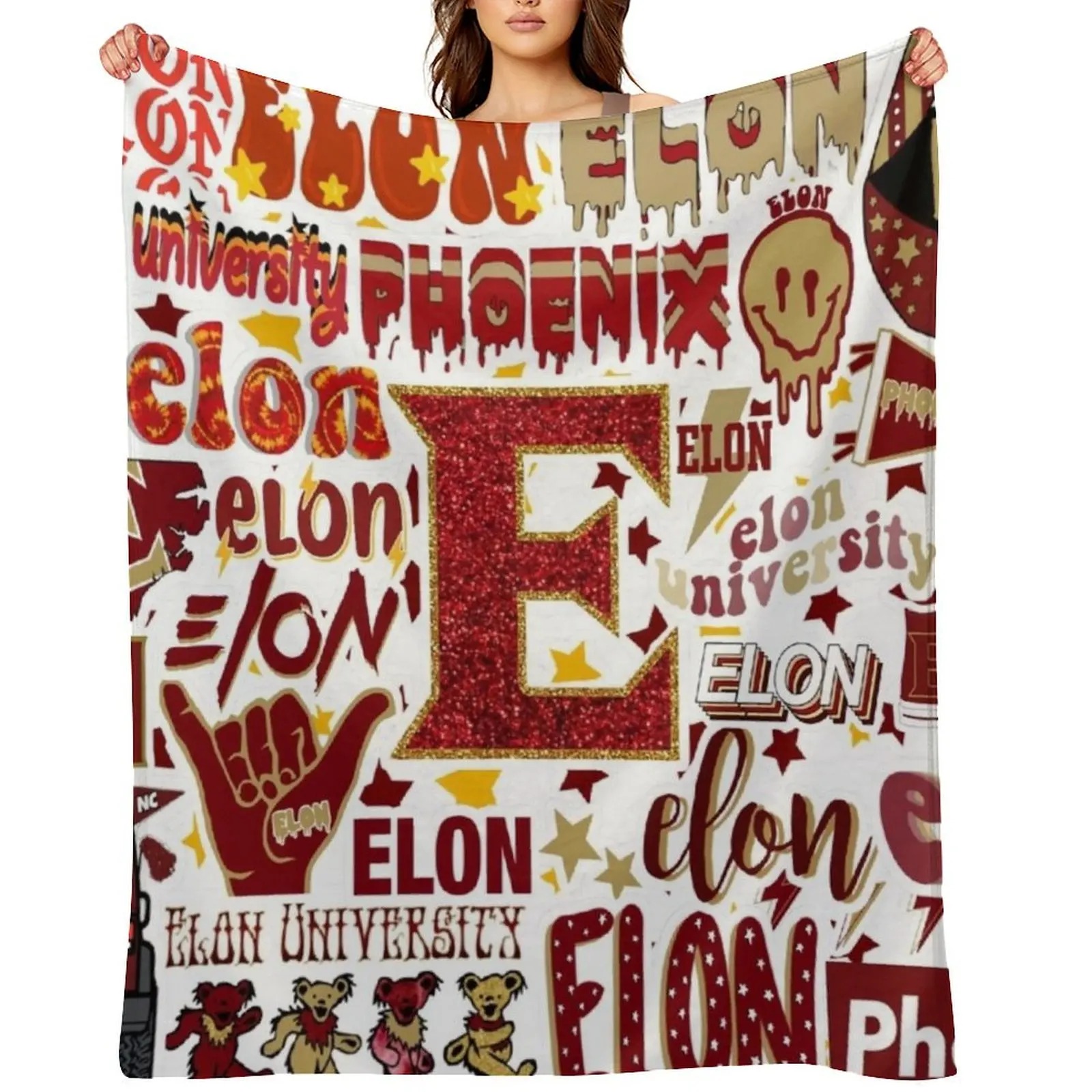 

E L O N Throw Blanket Hair for babies For Decorative Sofa Sofas Blankets