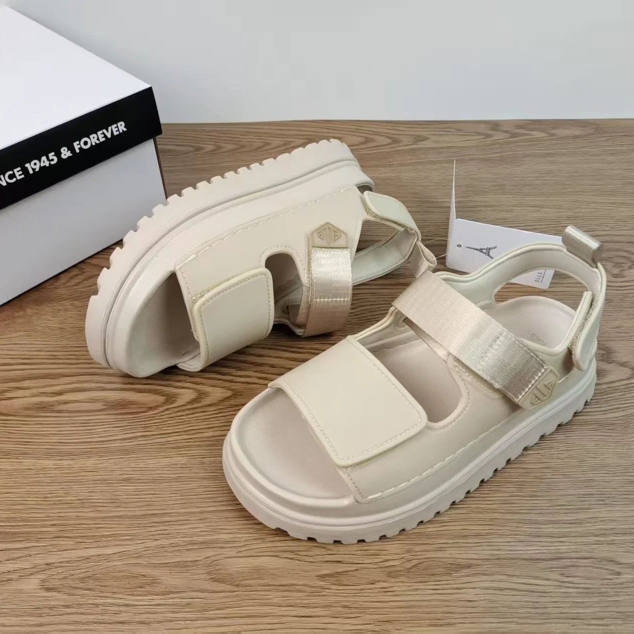 

Women's Casual Slip-On Sandals Soft Bounce Wear-Resistant Thi Heel Simple Open-Toe Comfortable Lightweight Summer oes