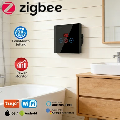 

Tuya EU US Zigbee WiFi Smart Switch Water Heater Boiler Power Monitor Smart Life Control Works With Alexa Alice Google Home