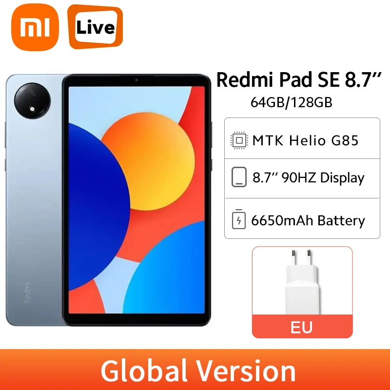 Xiaomi Redmi Pad SE 8.7 Mi Tablet Global Version MTK Helio G85 Octa-core 8.7