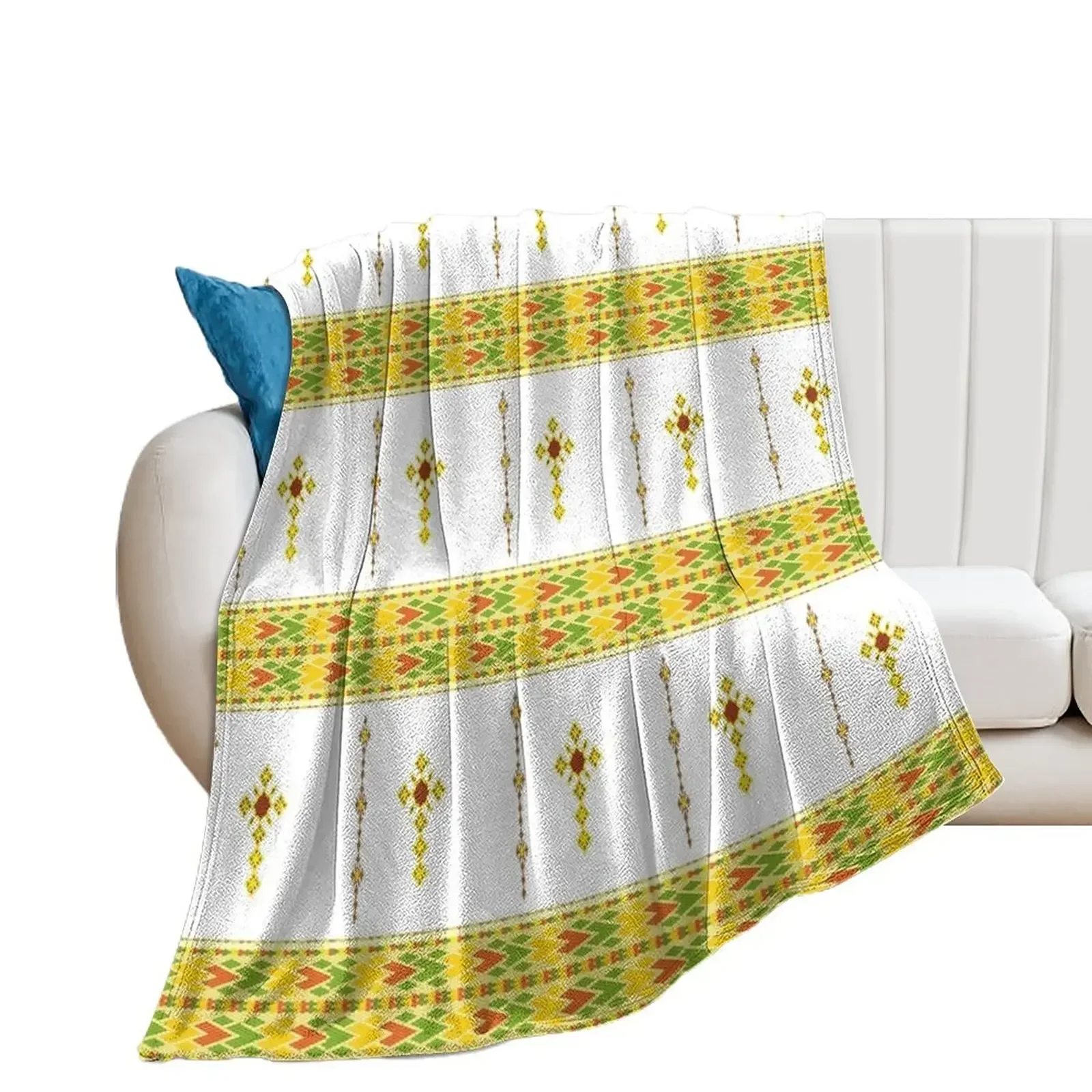 Ethiopian Habesha tibeb telet Throw Blanket Winter beds Flannels Blankets