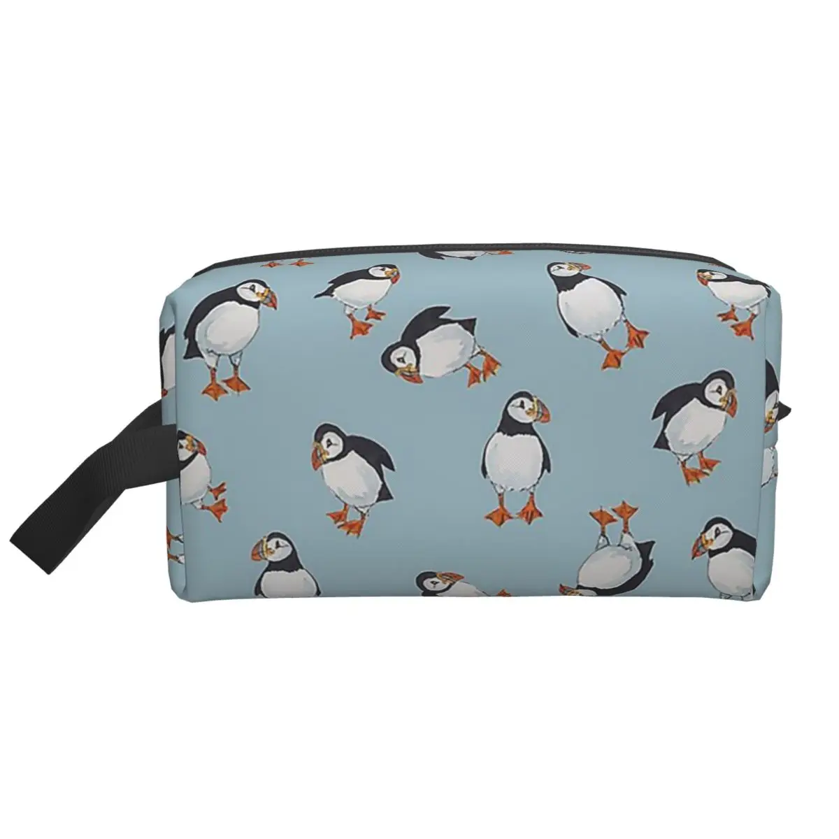 

Perfectly Perfect Puffins Women Cosmetic Bags Travel Makeup Organizer Pouch Toiletry Storage Dopp Kit Case Pencil Case