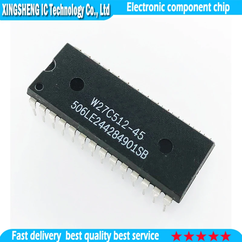 5pcs/lot W27C512-45 W27C512-45Z DIP-28     In Stock