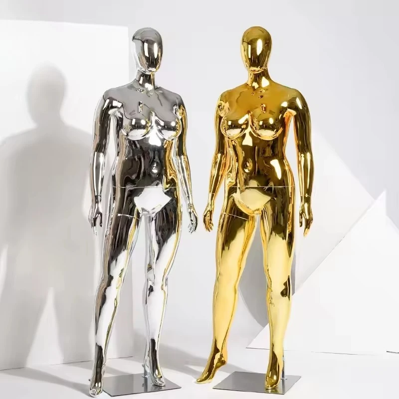 Model, vivid and durable, model fashion decoration, elegant and customizable, electroplated female model