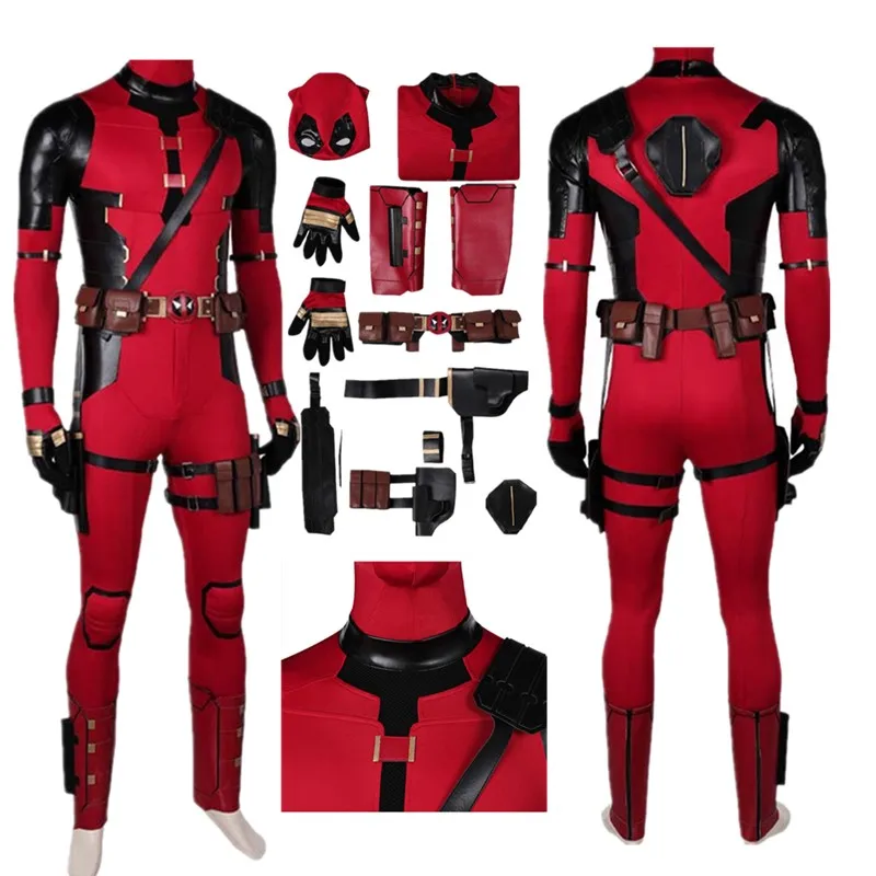 Dead Cosplay Pool Wade Disguise Costume Wilson Villain Fantasia Men Fantasy Jumpsuit Mask Outfits Halloween Carnival Party Suit