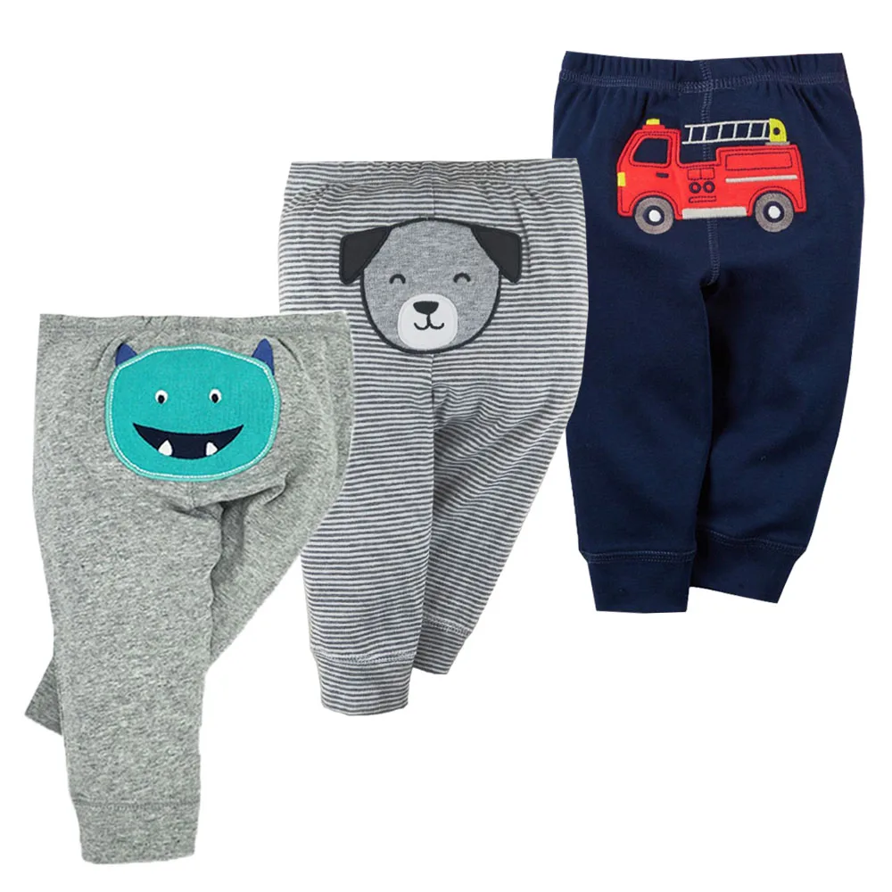 3PCS/LOT Newborn Baby Pants 9-24M-3T Spring Autumn Baby Leggings Cotton Infant Boys Pants Unisex Girls PP Trousers Kids Clothing