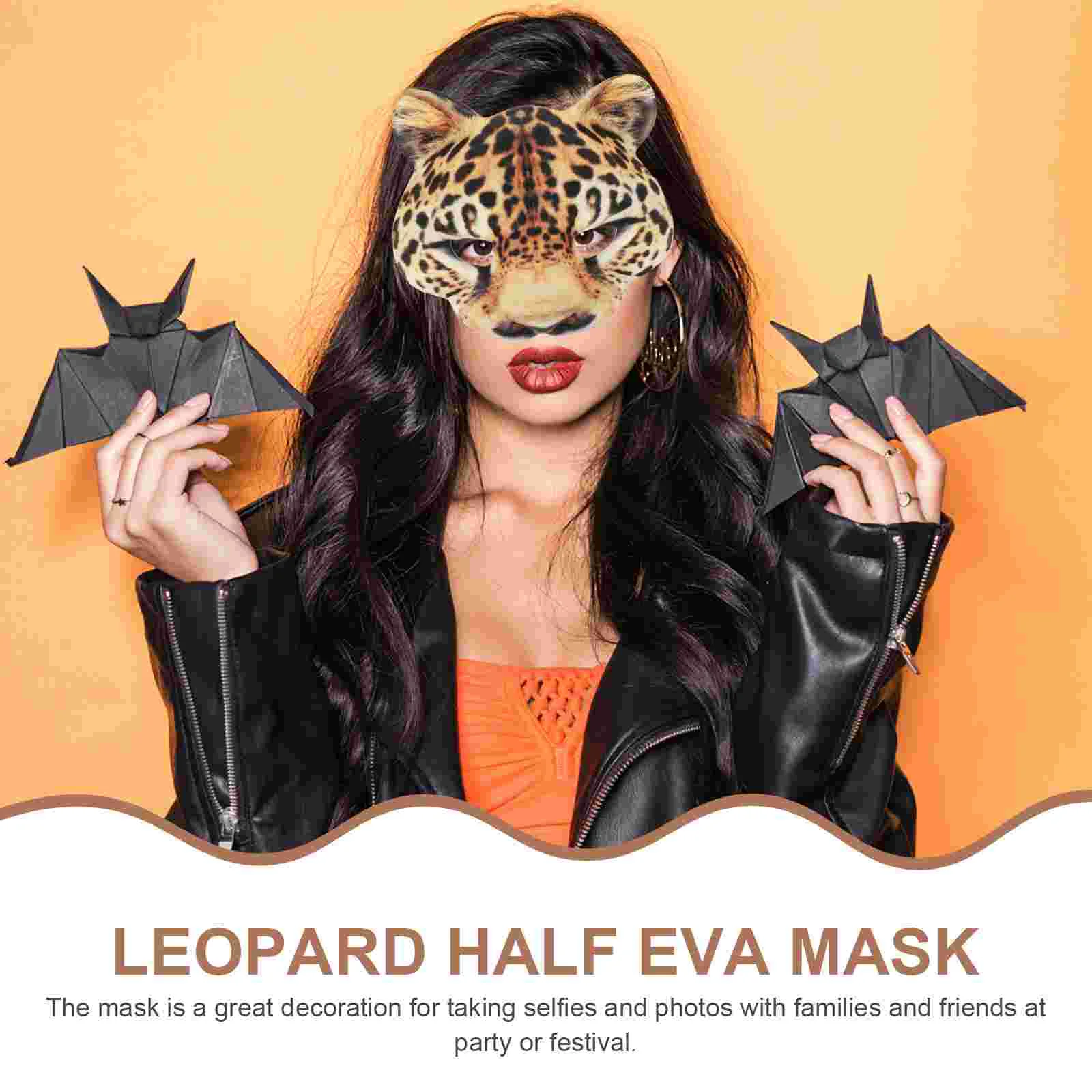 Halloween 3d Animal Máscara Cheetah Masquerade Leopardo para Trajes de Mulher de Festival