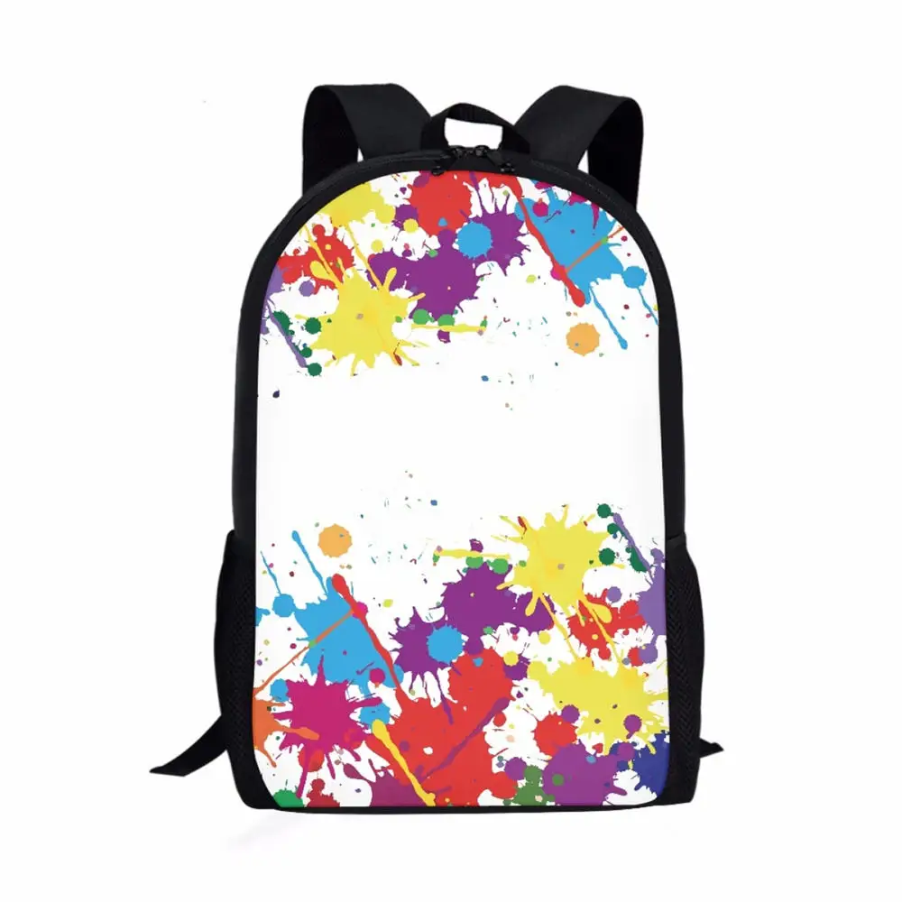 Grande capacidade abstrata arte graffiti impressão mochila, saco de escola multifuncional para meninos e meninas, saco de viagem para adolescentes, 16"