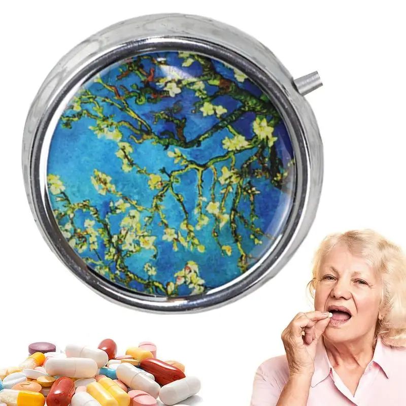 Portable Pill Case 3 Compartments Portable Pill Container Compact Medication Storage Supplement Container for Pocket Purse