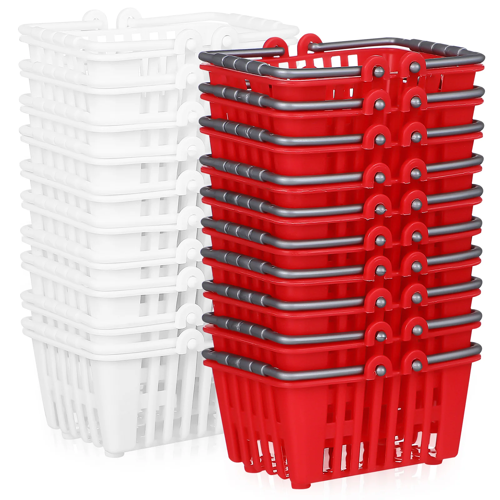 

20 Pcs Toy Simulation Mini Shopping Child Miniature Basket Plastic Small Baskets