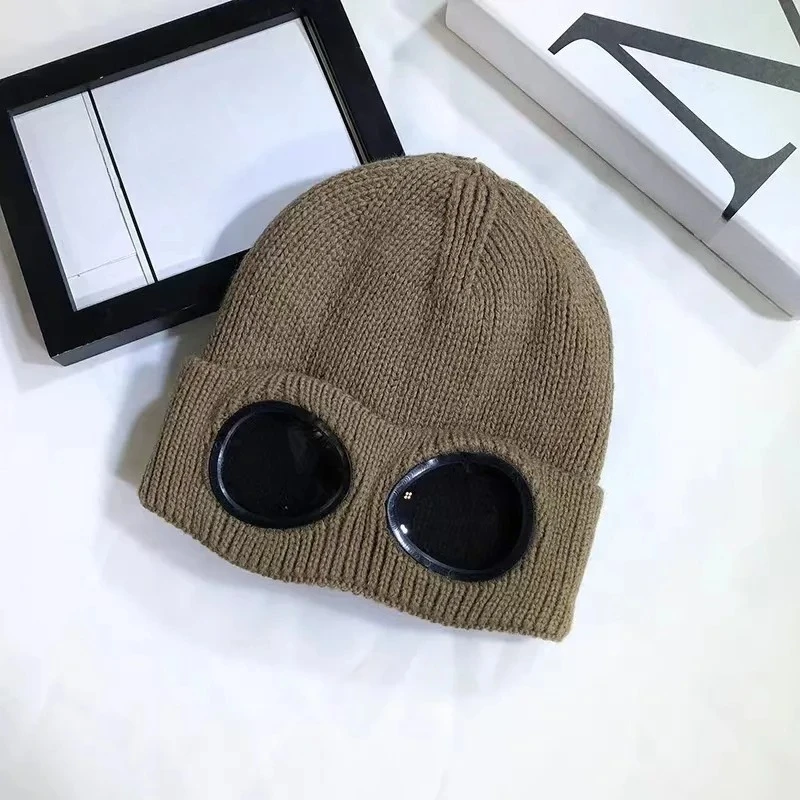 Unisex Men Women Knitted Hat with Goggles Windproof Winter Warmer Ski Beanies Soft Warm Anti-slip Ear Protection, image 9