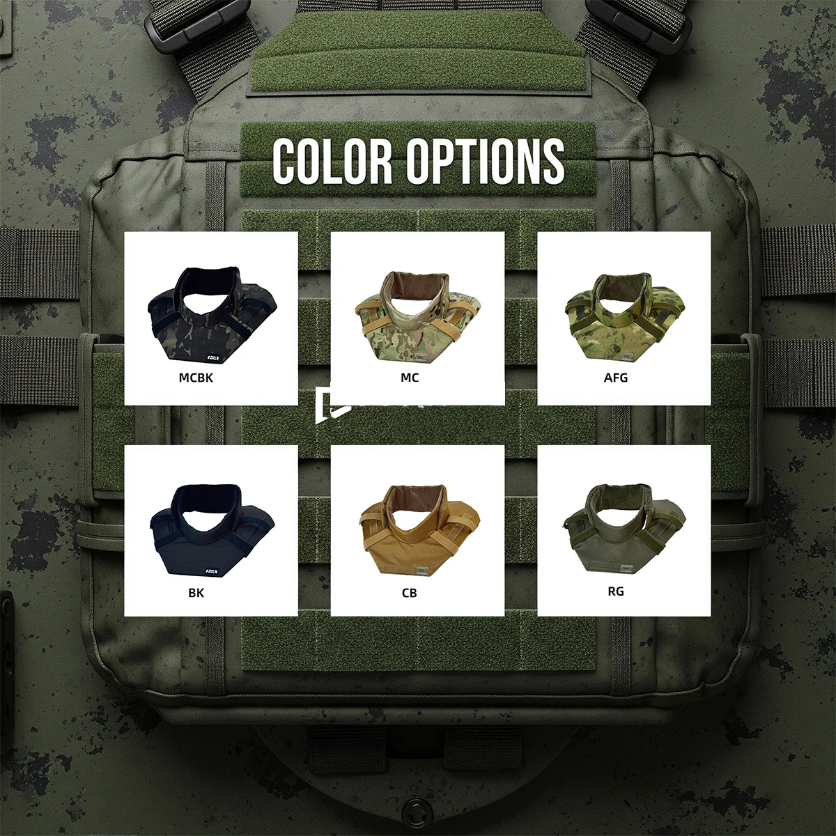 อุปกรณ์ป้องกันคอแบบยุทธวิธี ปลอกคอป้องกัน ป้องกันการกระแทกสำหรับกีฬาแอร์ซอฟต์ อุปกรณ์ป้องกันคอแบบปรับได้ อุปกรณ์เสริมสำหรับเสื้อกั๊กสำหรับการล่าสัตว์ อุปกรณ์ป้องกันคอ