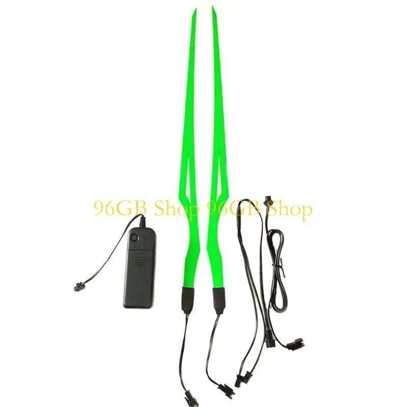 96GB Helmet LED Cold Light Bike Helmet Lamp Bar Luminous Sticker Night Riding Helmet Light