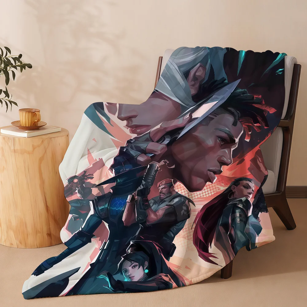 V-VALORANT Blanket Soft Warm And Thick Perfect For Bedroom Living Room Bed Sofa Camping Picnic Office Gift