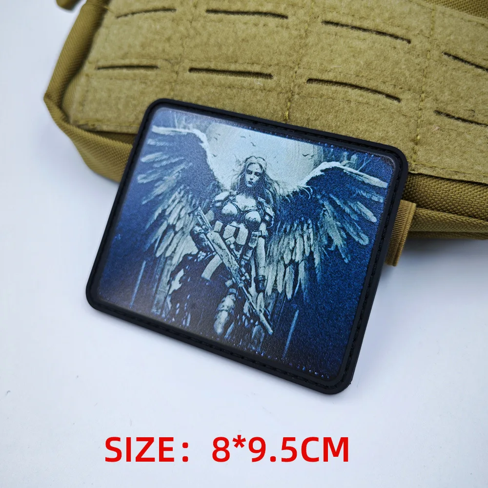 Scout Female Soldiers PVC Tactical Patches Sexy Beauty Hook Patch Military ARMY Skull UV Printing Morale Badge Backpack Stickers