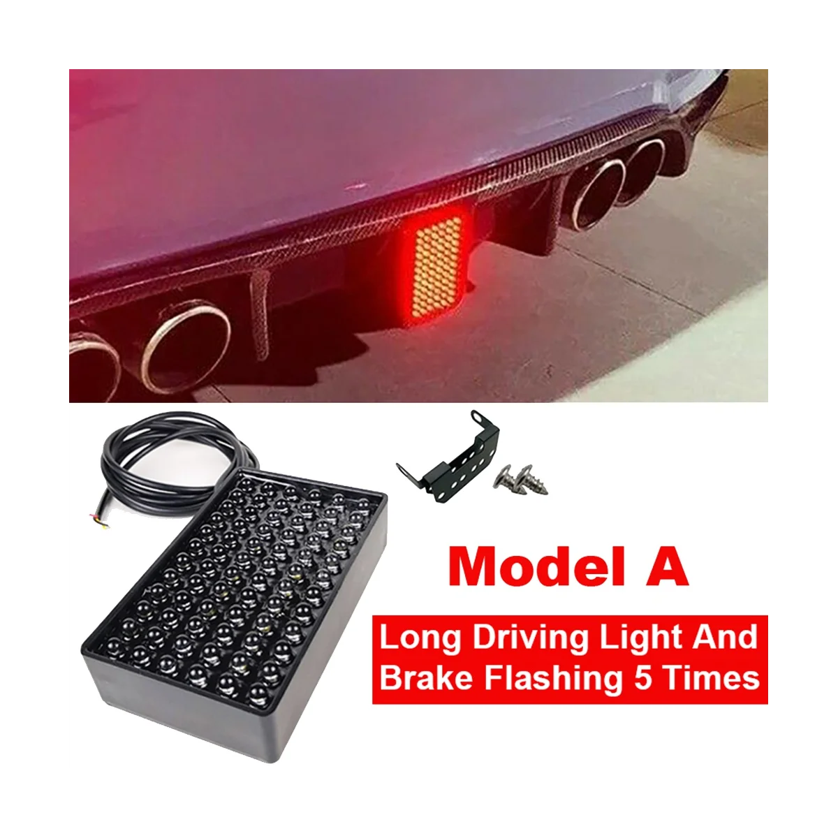 72 LED Brake Light for F1 Pilot Light LED Brake Lights Bumper Cover Pilot Lamp for for Universal Car Model A