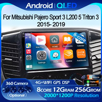 Android 15 WIFI GPS Screen For Mitsubishi Pajero Sport 3 L200 5 Triton 3 2015- 2019 Carplay Car Multimedia Radio Video Player