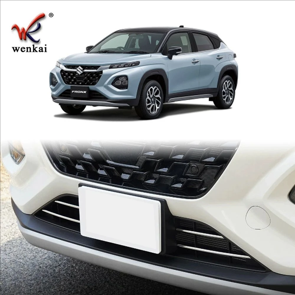 For 2025 Suzuki Fronx Front Grille Racing Trim Stainless Steel Strip Exterior Accessories
