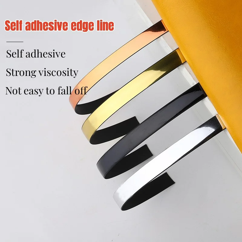 

5M PVC Decoration Tape Line Self Adhesive Ceiling Tile Gap Tapes Home Improvement Waterproof Wall Edge Banding Strip Sticker DIY