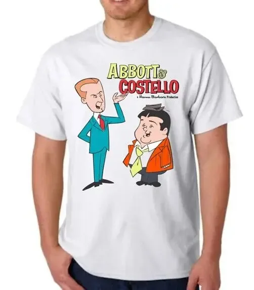 ABBOTT COSTELLO TEE T SHIRT HANNA BARBERA CARTOON FANS ANIMATION