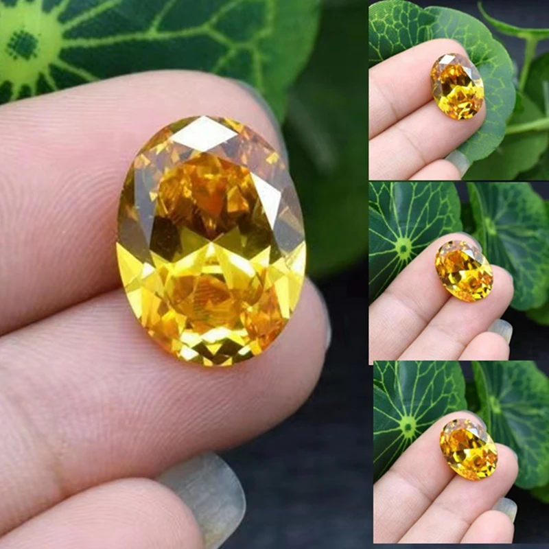 Box Set Grote Gele Saffier 13X18Mm 15.0Ct Onverwarmde Ovale Vorm Natuurlijke Vvs Losse Edelsteen Voor Sieraden Maken