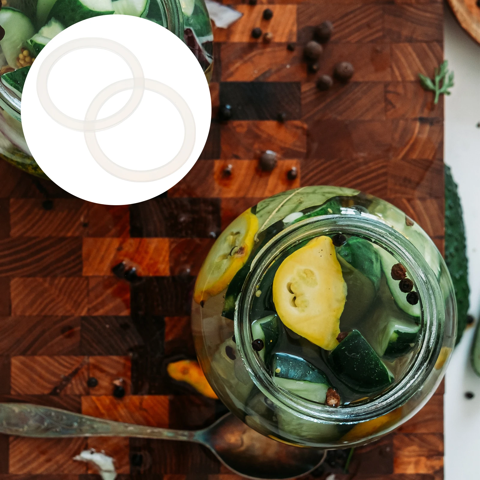 

20Pcs Silicone Gaskets for Mason Jars Airtight Sealing Rings Leakproof Replacement for Wide Mouth Jar Lids Sealing Rings