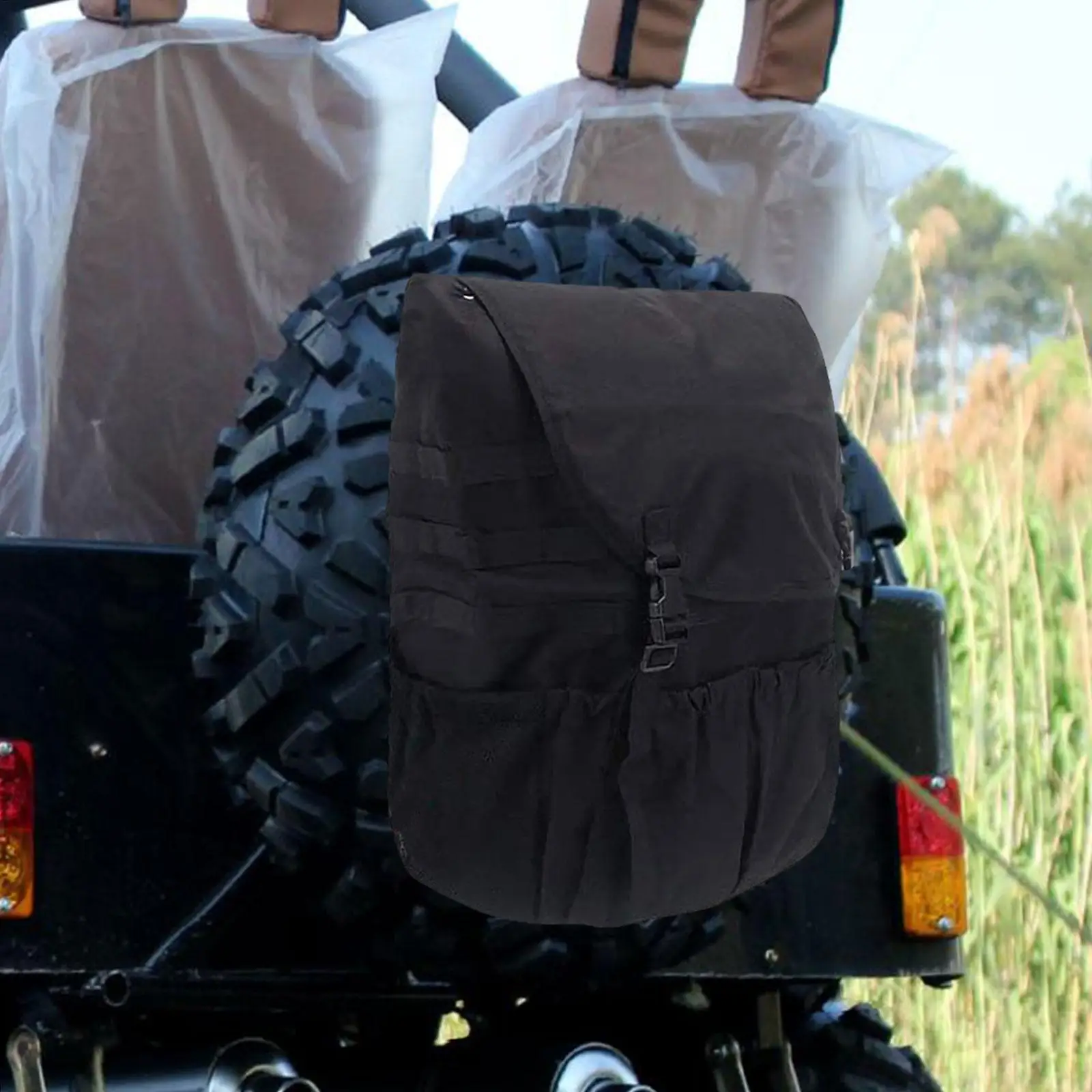 Spare Tire Trash Bag Oxford Cloth Holder Backpack for RV SUV