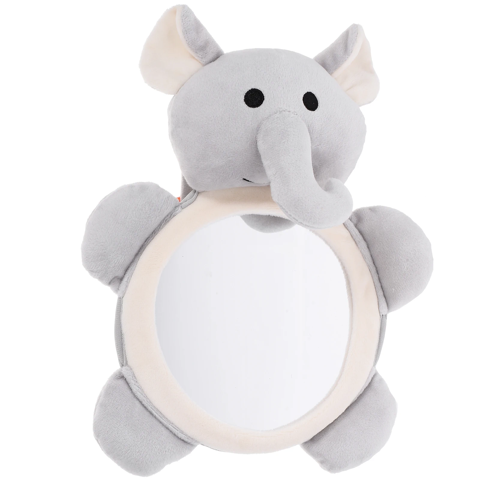 

Baby Car Mirror Cartoon Animal Rearview Easy Install Plastic Car Seat Observation Newborn Kids Infant Gray Elephant Style Baby
