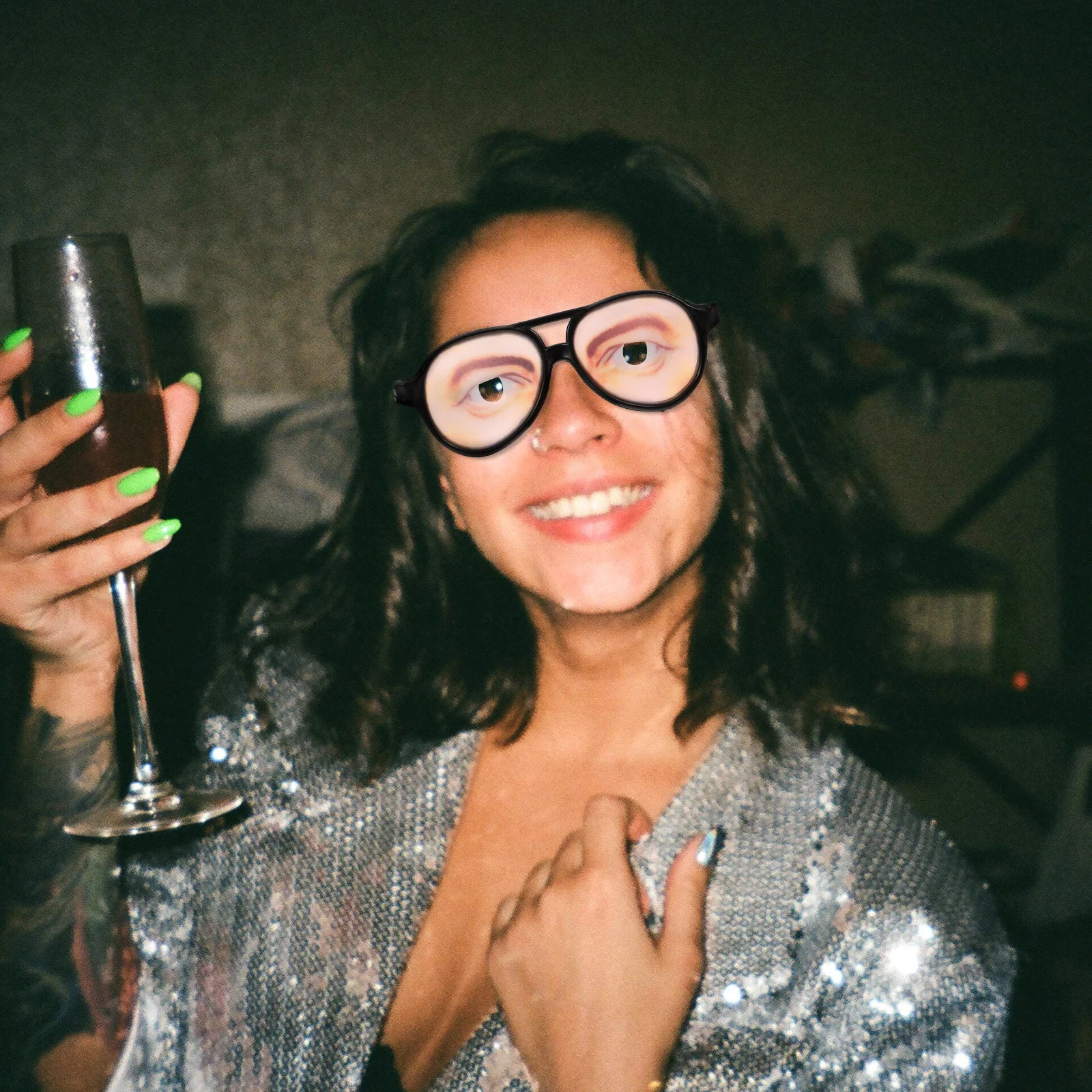 4 Stuks Grappig Oogpatroon Bril Party Brillen Foto Props Nieuwigheid Kostuum Bril Verjaardagslevering Foto Props