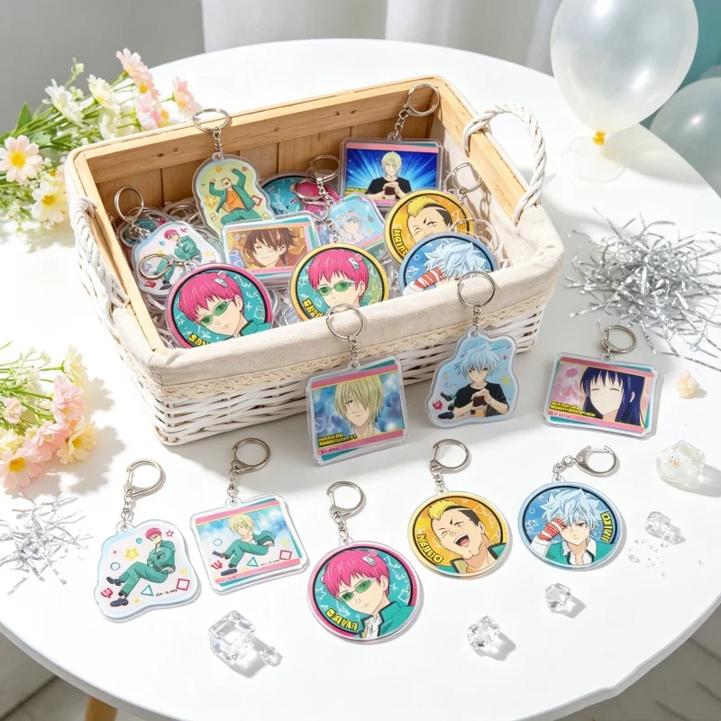 The Disastrous Life of Saiki K. Anime 6cm Q Version Kusuo Saiki, Riki Nendo Package Decoration Pendant Gift Option FACTORY STORE