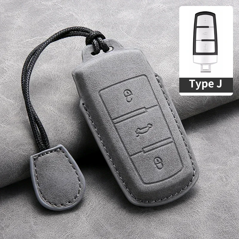 Car Key Cover for Volkswagen VW CC Passat B6 B7 Passat 3C CC Maogotan R36 B5 B7L Leather Car Key Case Cover
