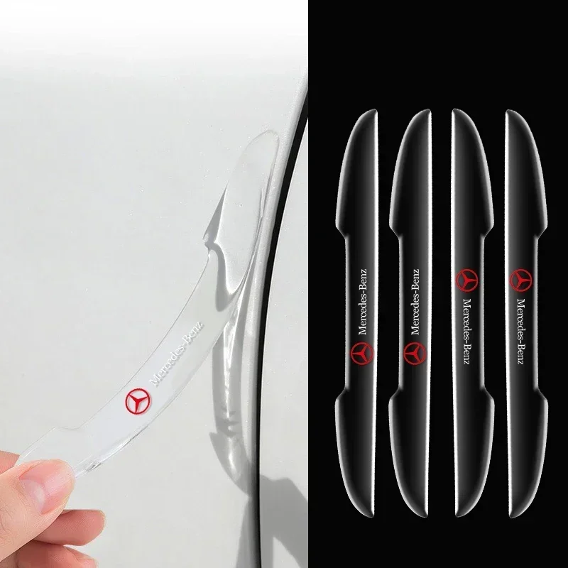 Protecteur Anti-Collision Transparent pour porte de voiture, 4 pièces, pour Mercedes Benz B/C/E/S classe A C200L GLC GLE CLA