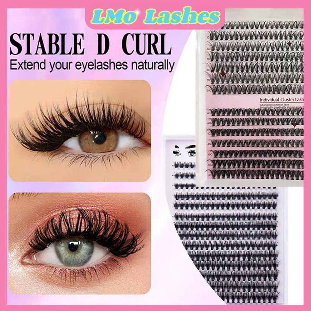 280 SZT. Kępki Cienkie Łodygi Zestaw do Samodzielnego Przedłużania Rzęs Gruby, Podkręcający Szczoteczka do Maskary Klej do Rzęs i Preparat do Zabezpieczania i Mocowania Rzęs oraz