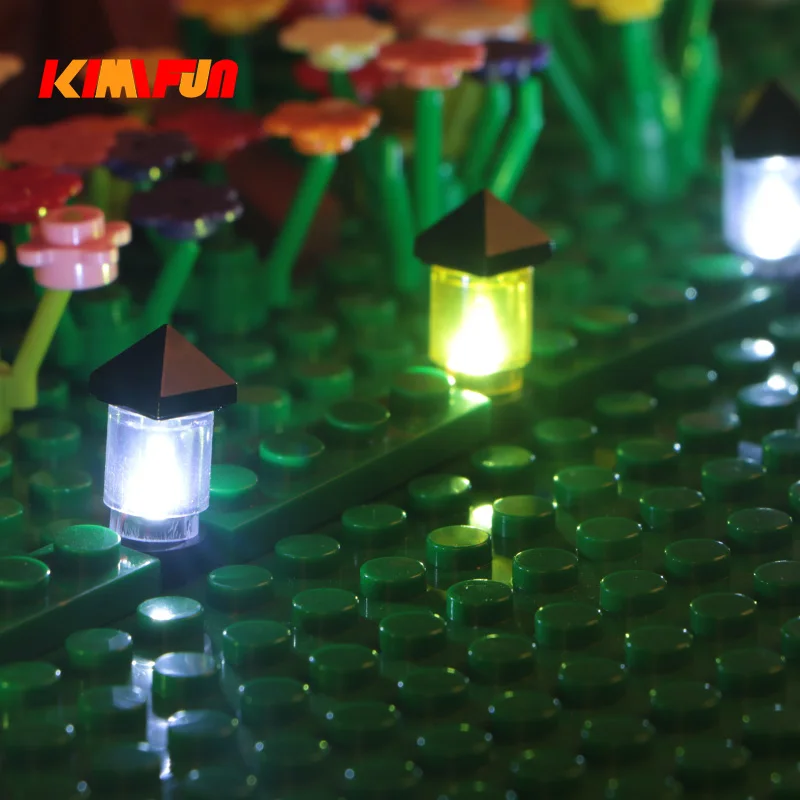 10PCS 0.8mm Pin RGB LED Building Blocks Toy USB Lamp DIY Street Light City Electric Decorate 1X1 Brick Compatible All Brands