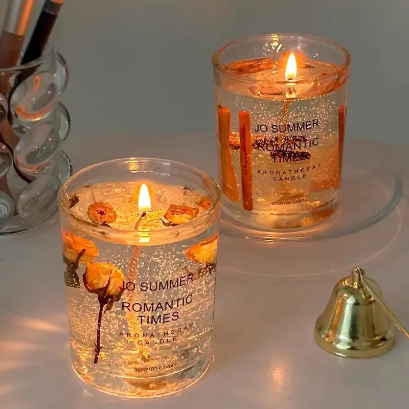 Echtes Blumen-Gelee-Wachs, Duftkerze, Schlafzimmer, ätherisches Öl, duftendes DIY-Kristallbecherwachs mit Handgeschenk-Duft