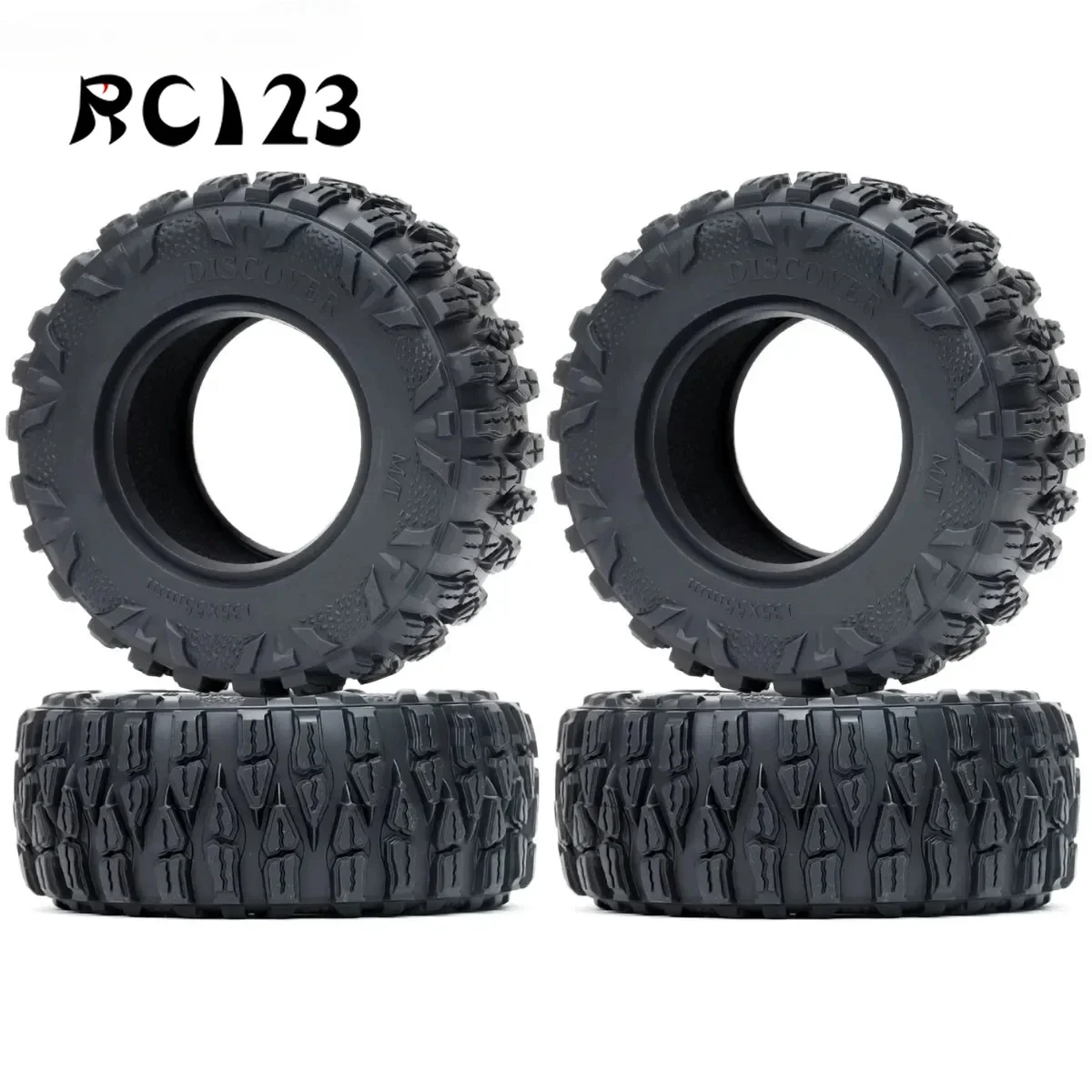 135x55mm Tires 2.6 inch W/Foam Wheel Tyres For RC 1/7 1/8 1/10 Ralaro  Ryft Yikong Axial TRAXXAS SCX10 90046 90047 Yeti