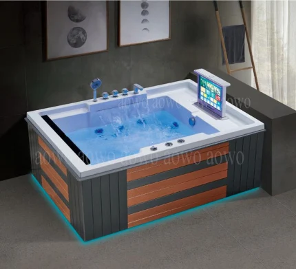 

2 People Infinity Spa Tubs Hydrotherapy Bathtub Hot Tube Outdoor Factory Inflatable Massage Spa Pool Portable Pool Inflable