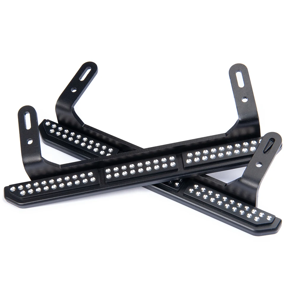 YEAHRUN Simulatie 2 Stuks Metalen antislip Pedaal Side voor TRX-4 1/10 RC Crawler Auto Upgrade Vervangende Onderdelen